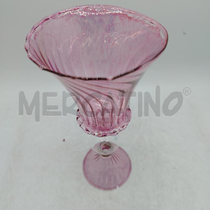 CALICE P CANDELA V SOFFIATO ROSÈ | Mercatino dell'Usato Roma viale tirreno 2