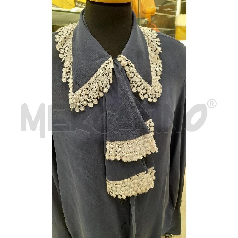 CAMICIA D VALENTINO BL VELATA MERLETTO BI PROFILI | Mercatino dell'Usato Roma viale tirreno 3