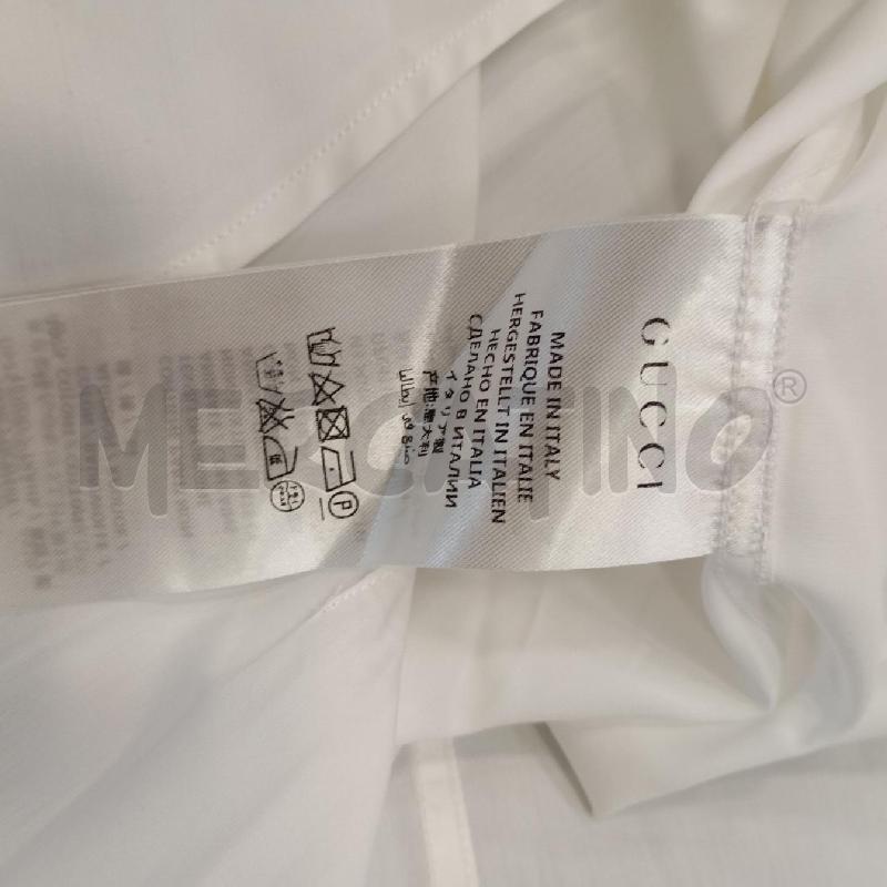 CAMICIA U GUCCI BIANCA BOTT MADREP LOGO  | Mercatino dell'Usato Roma viale tirreno 4