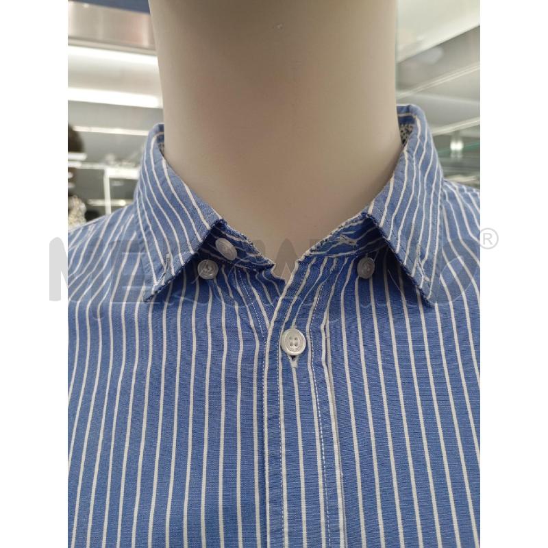 CAMICIA U TRUSSARDI JEANS CELESTE GESSATO | Mercatino dell'Usato Roma viale tirreno 4