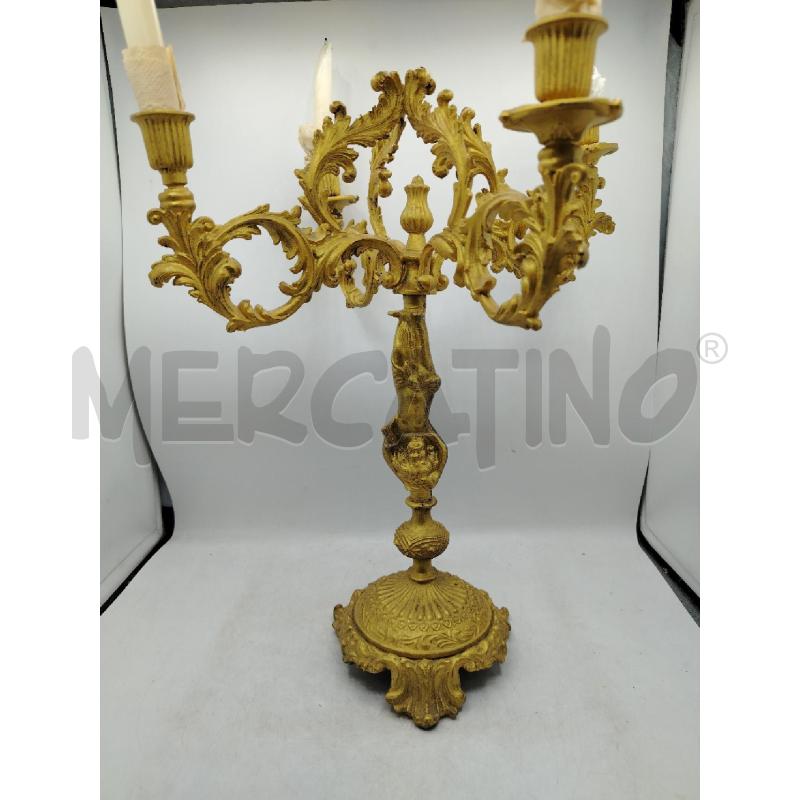 CANDELABRO EP 4 BRACCIA DORATO PUTTO TESTA IN GIÙ | Mercatino dell'Usato Roma viale tirreno 1