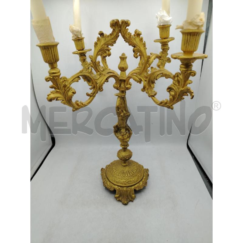CANDELABRO EP 4 BRACCIA DORATO PUTTO TESTA IN GIÙ | Mercatino dell'Usato Roma viale tirreno 2