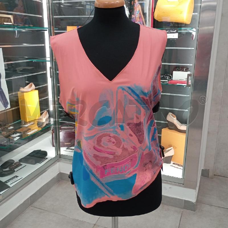 CANOTTA D FENDI SALMONE FANTASIA MULTICOLOR DA RIV | Mercatino dell'Usato Roma viale tirreno 1