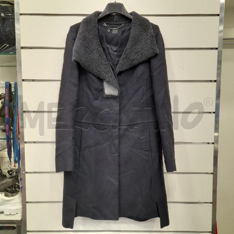 CAPPOTTO D TRUSSARDI BL PELLICCIOTTO COLLO | Mercatino dell'Usato Roma viale tirreno 1