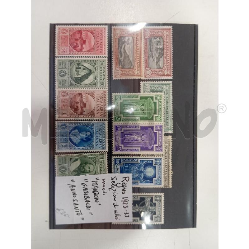 CARTONC FRANCOB REGNO 1923-33 MANZONI GARIBALI ANNO SANTO | Mercatino dell'Usato Roma viale tirreno 1