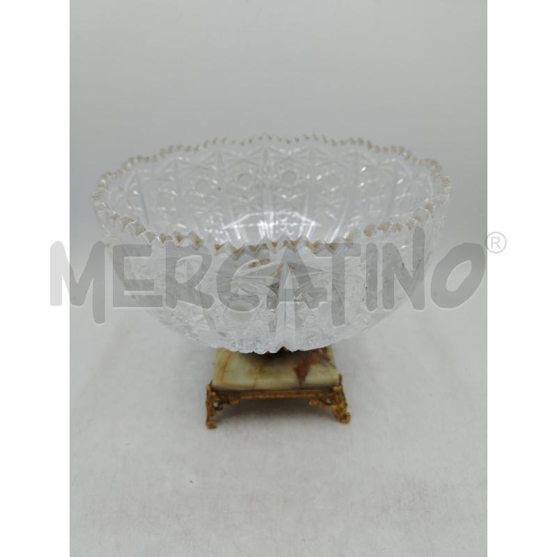 CENTROAVOLO CRISTALLO BASE ALAB OTTONE DECORATO | Mercatino dell'Usato Roma viale tirreno 1