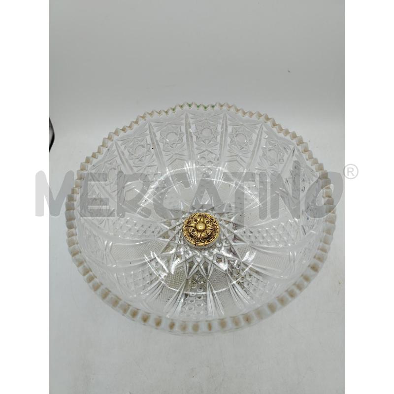 CENTROAVOLO CRISTALLO BASE ALAB OTTONE DECORATO | Mercatino dell'Usato Roma viale tirreno 2