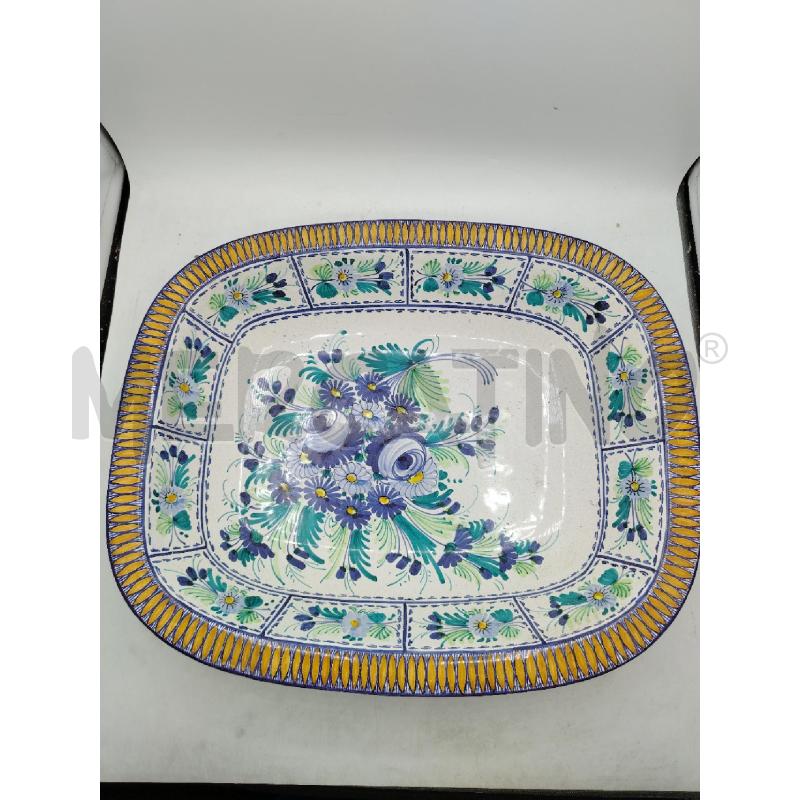 CENTTROTAVOLO VASSOIO CASTELLI FIORI BLU | Mercatino dell'Usato Roma viale tirreno 1