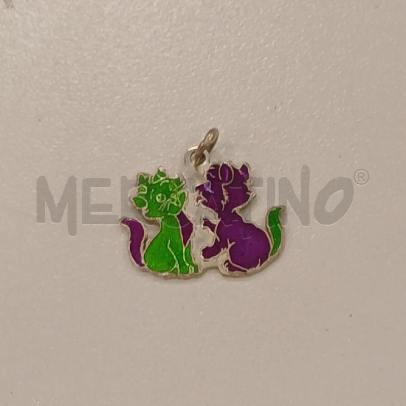 CIONDOLINO GATTO VERDE VIOLA | Mercatino dell'Usato Roma viale tirreno 1