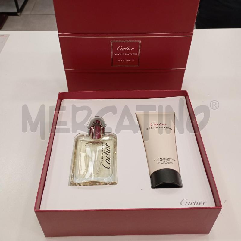 COFANETTO CARTIER DECLARATION PROFUMO+ GEL CORPO | Mercatino dell'Usato Roma viale tirreno 1