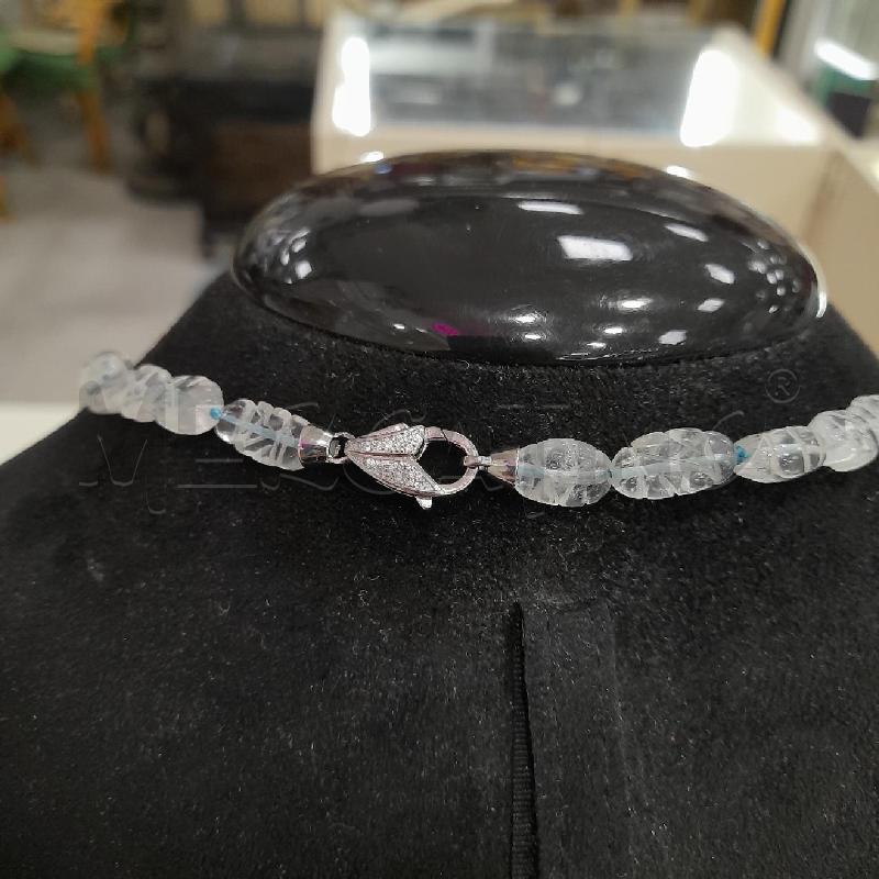 COLLANA ACQUAMARINA CHIUS MET FILO CELESTE | Mercatino dell'Usato Roma viale tirreno 2