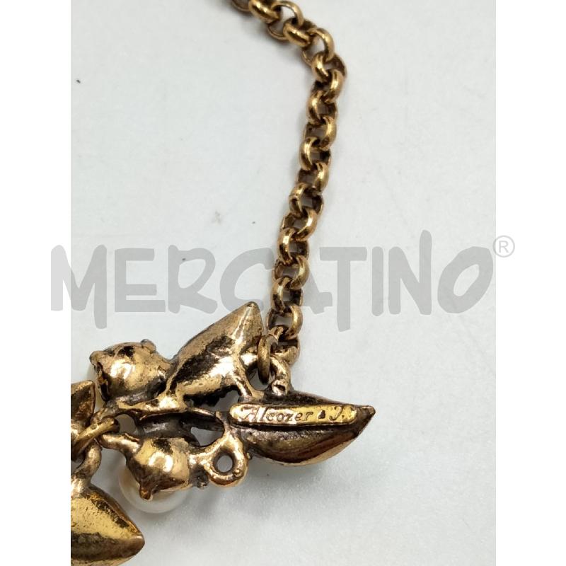 COLLANA ALCOZER&J OTTONE DORATO CON PERLINE | Mercatino dell'Usato Roma viale tirreno 4