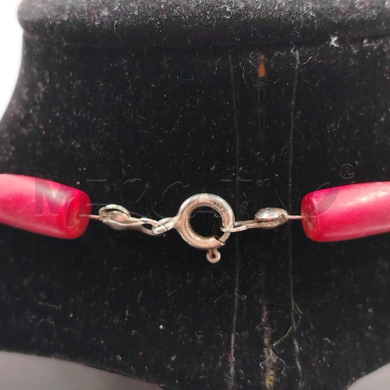 COLLANA ARGENTATA CORALLO RSS | Mercatino dell'Usato Roma viale tirreno 2