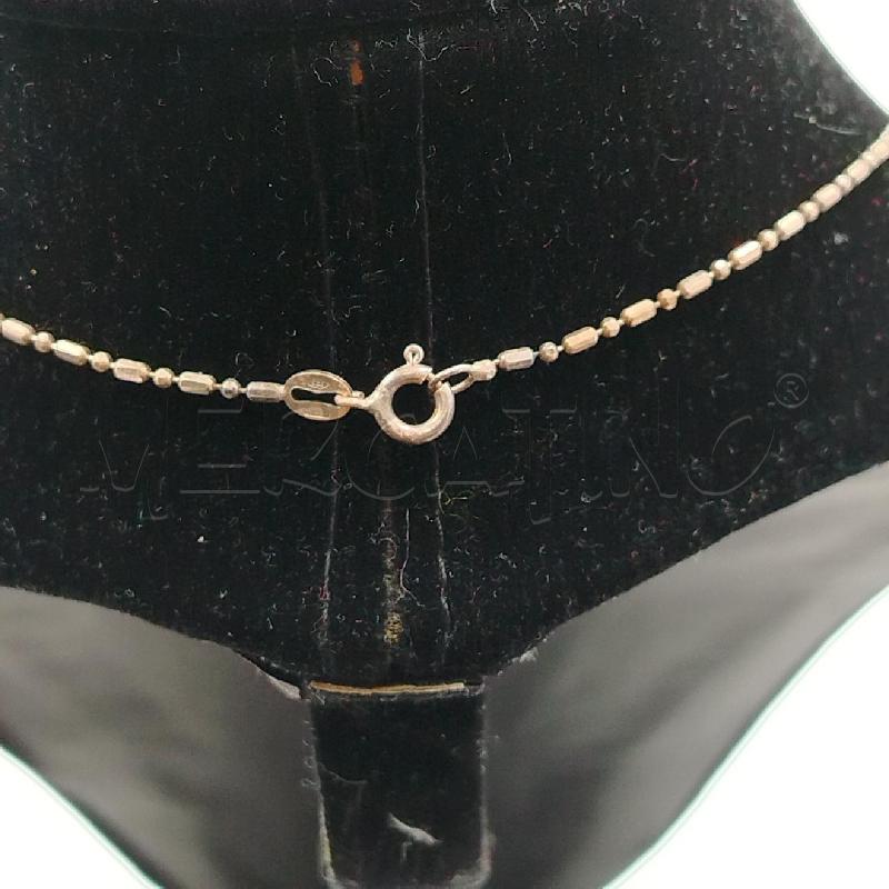 COLLANA ARGENTATA CROCE STRAS CE  | Mercatino dell'Usato Roma viale tirreno 2