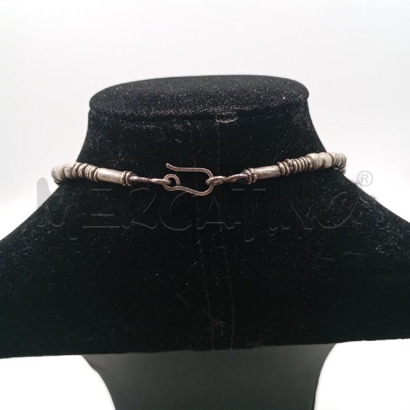 COLLANA ARGENTATA SFERE BLU  | Mercatino dell'Usato Roma viale tirreno 2