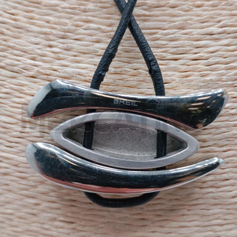 COLLANA BREIL FILO NE OVALE PLACCHETE LAT GR  | Mercatino dell'Usato Roma viale tirreno 3