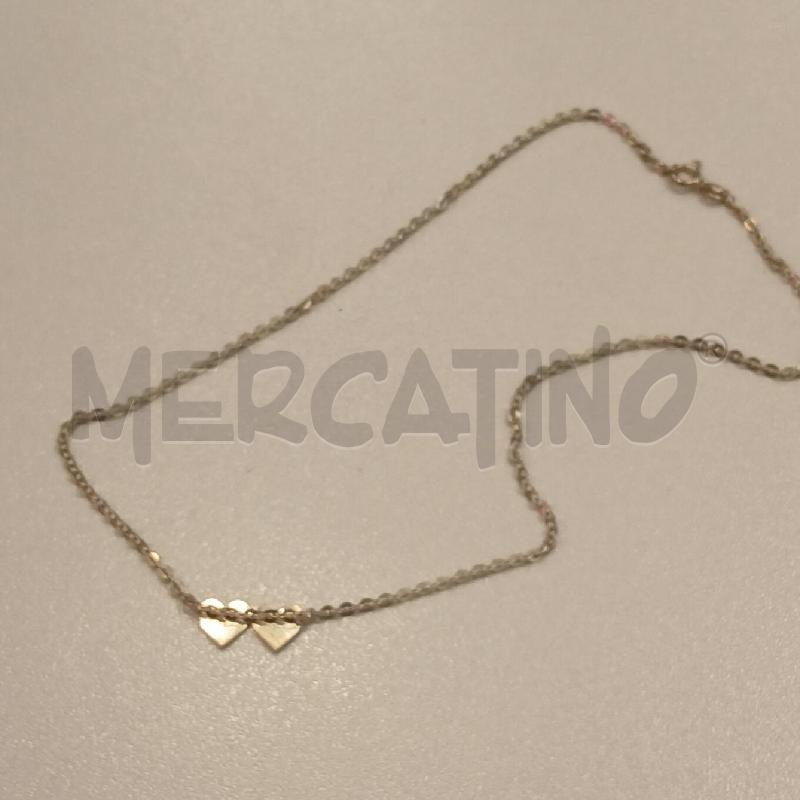 COLLANA CATENINA MET DUE CUORI | Mercatino dell'Usato Roma viale tirreno 3