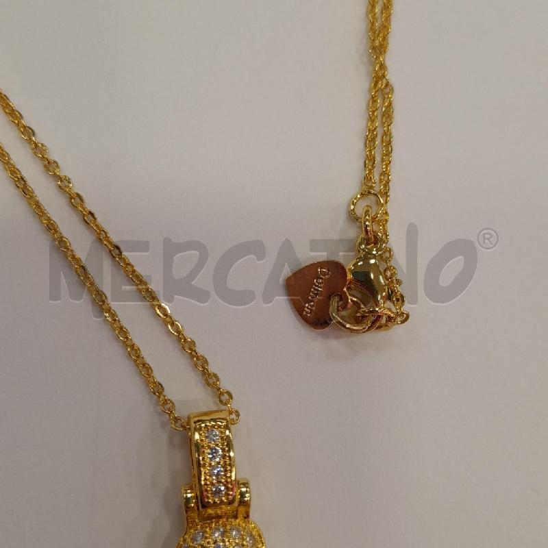 COLLANA DOLMAN CATENINA GI LUNGA LETTERA L STRASS BI | Mercatino dell'Usato Roma viale tirreno 3