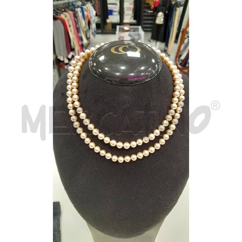 COLLANA DOPPIO FILO PERLE+CERT | Mercatino dell'Usato Roma viale tirreno 2