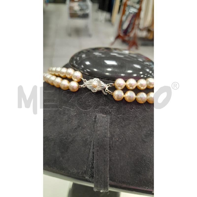COLLANA DOPPIO FILO PERLE+CERT | Mercatino dell'Usato Roma viale tirreno 3