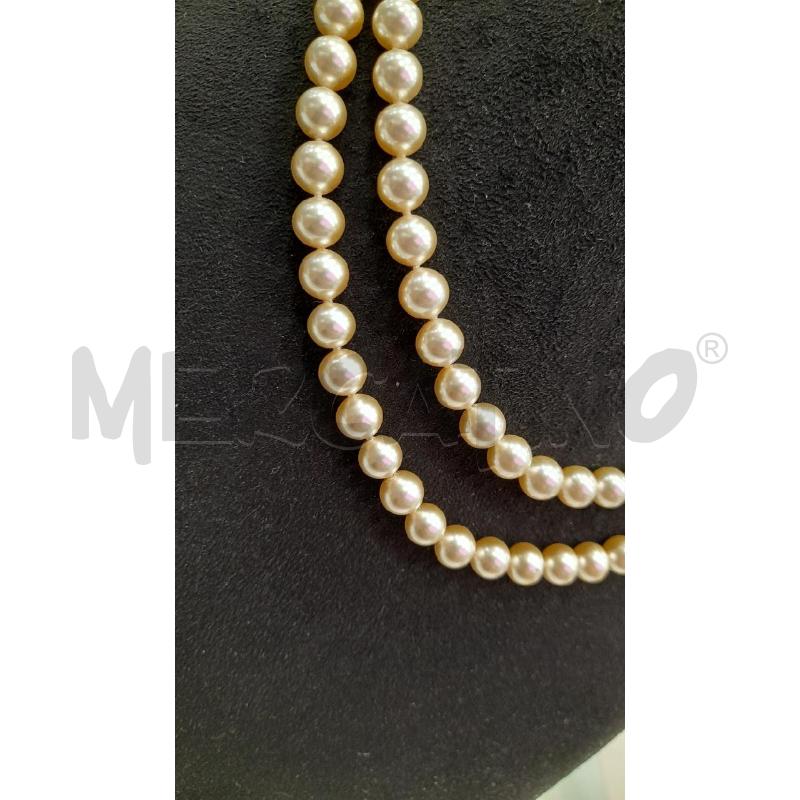 COLLANA DOPPIO FILO PERLE+CERT | Mercatino dell'Usato Roma viale tirreno 4