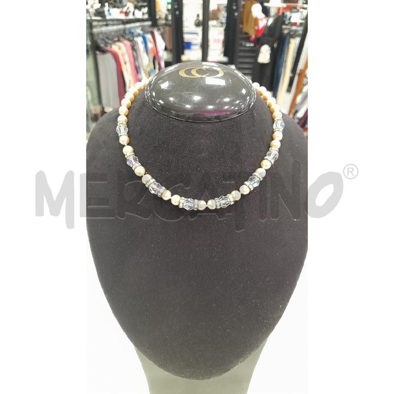 COLLANA D PERLE+CRISTALLI | Mercatino dell'Usato Roma viale tirreno 1