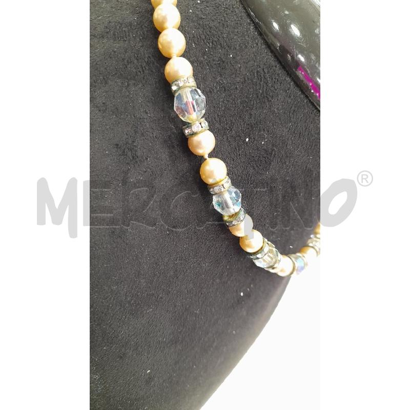 COLLANA D PERLE+CRISTALLI | Mercatino dell'Usato Roma viale tirreno 3