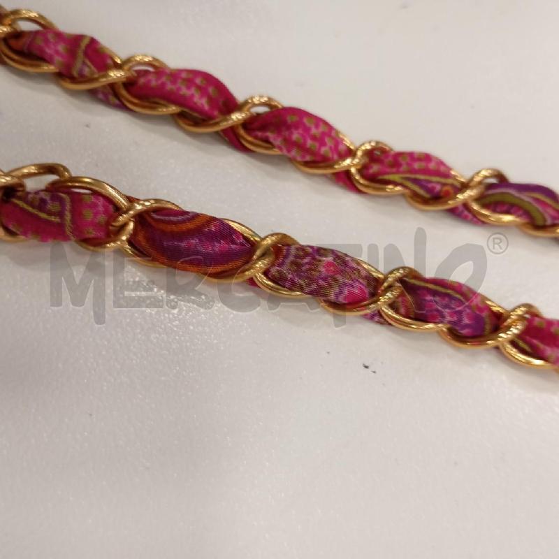 COLLANA ETRO CATENA GI STOFFA FUCSIA  | Mercatino dell'Usato Roma viale tirreno 4