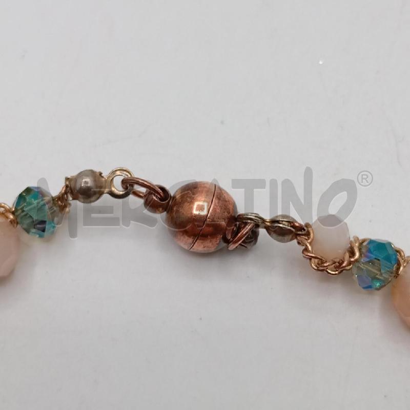 COLLANA FID + BRACCIALE PIETRINE SFACCETATE MULTICOL | Mercatino dell'Usato Roma viale tirreno 3