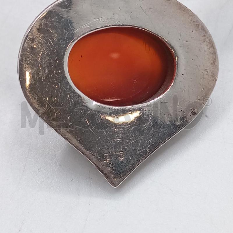 COLLANA FILO MA CIONDO ARGENTATO PIETRA OVALE AR SCURO | Mercatino dell'Usato Roma viale tirreno 4