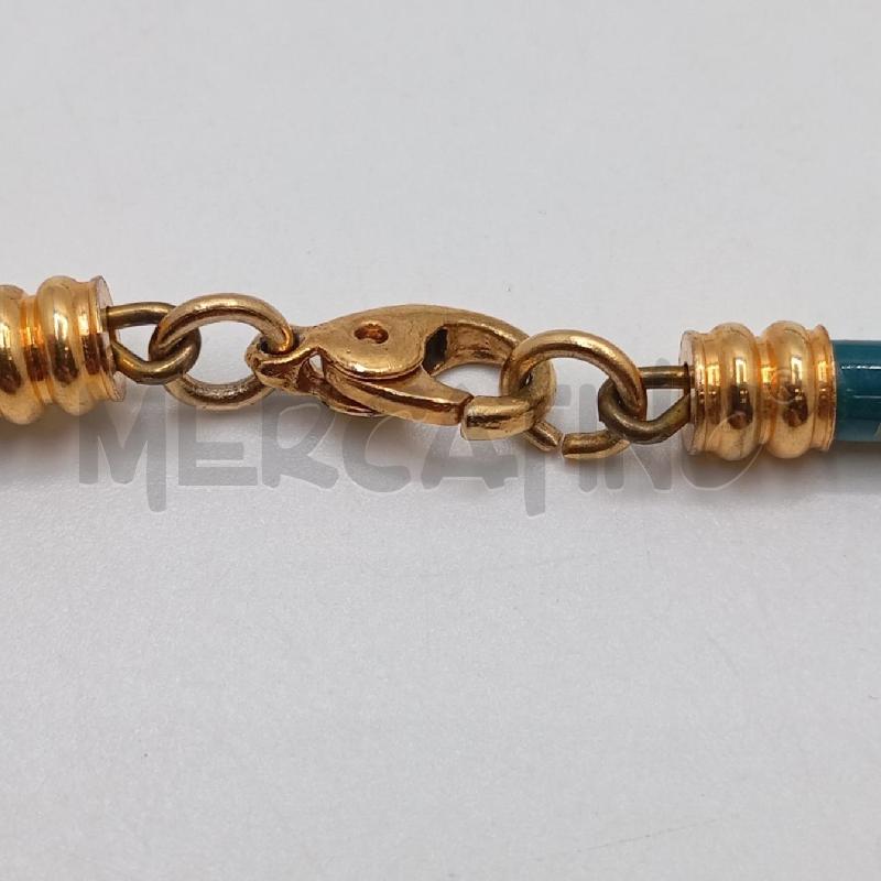 COLLANA LAURANA CUORE TORCIGLION RIGHE PETROLIO GI | Mercatino dell'Usato Roma viale tirreno 3