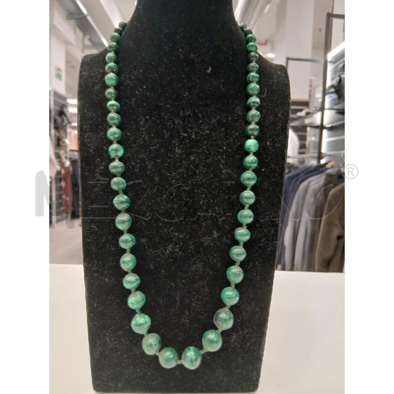 COLLANA LUNGA MALACHITE | Mercatino dell'Usato Roma viale tirreno 1
