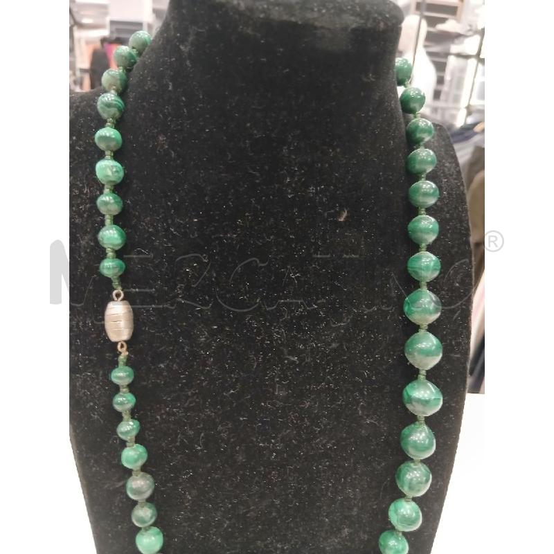 COLLANA LUNGA MALACHITE | Mercatino dell'Usato Roma viale tirreno 2