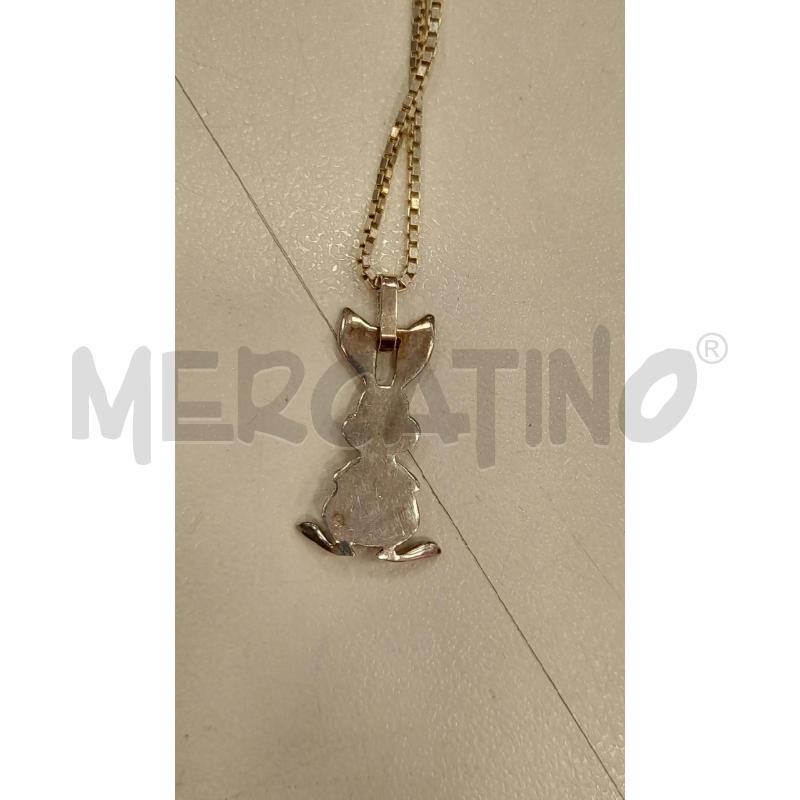 COLLANA MET CATENINA CIONDOLO CONIGLIO | Mercatino dell'Usato Roma viale tirreno 3