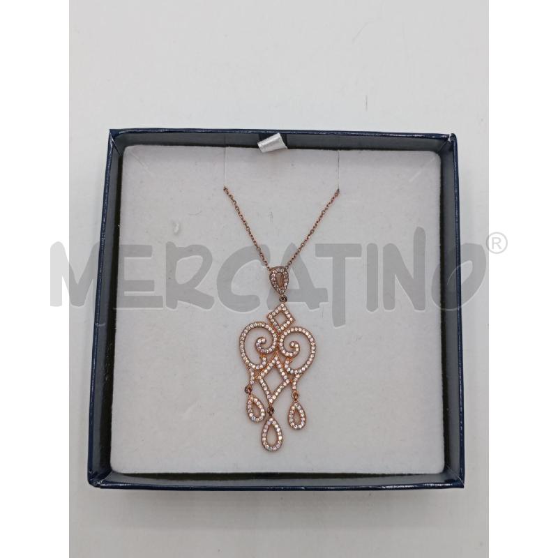 COLLANA MET GI PENDENTE GOCCE C/STRASS TRAF | Mercatino dell'Usato Roma viale tirreno 1