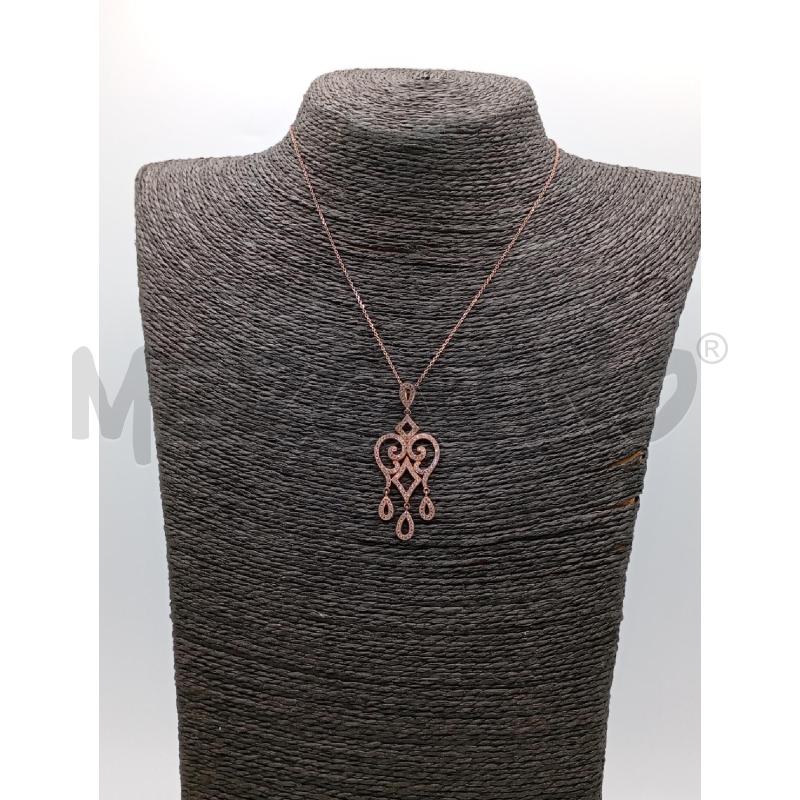 COLLANA MET GI PENDENTE GOCCE C/STRASS TRAF | Mercatino dell'Usato Roma viale tirreno 2