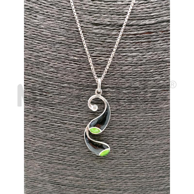 COLLANA MET LUNGA DOPPIA GOCCIA SMALTO NE VE  | Mercatino dell'Usato Roma viale tirreno 2