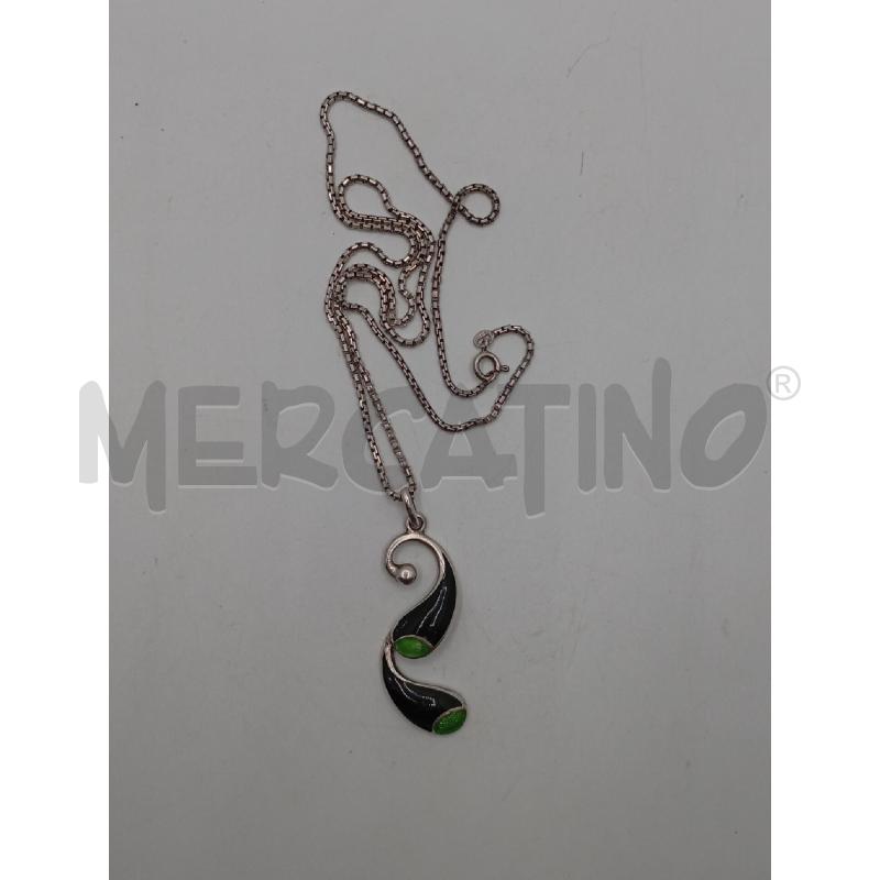 COLLANA MET LUNGA DOPPIA GOCCIA SMALTO NE VE  | Mercatino dell'Usato Roma viale tirreno 3
