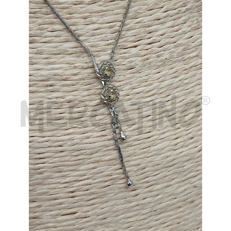 COLLANA MET PENDENTE DUE TONDI DUE FILETTI | Mercatino dell'Usato Roma viale tirreno 2