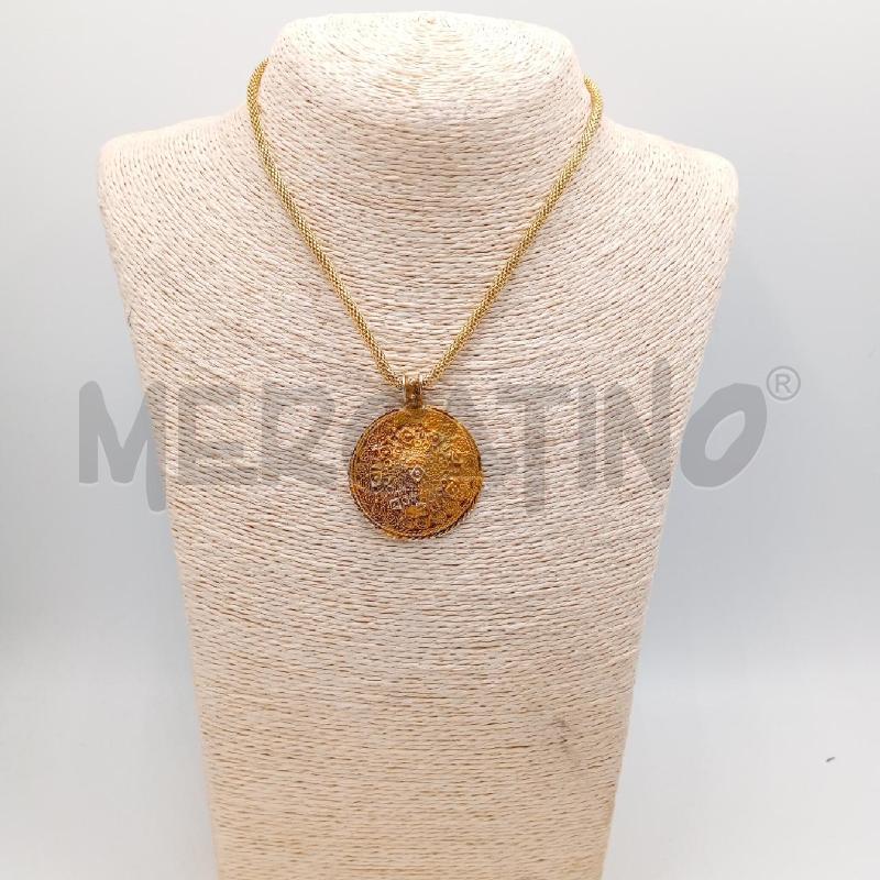 COLLANA MET SNAKE GI TONDO DISCO LAVORATO GI | Mercatino dell'Usato Roma viale tirreno 1