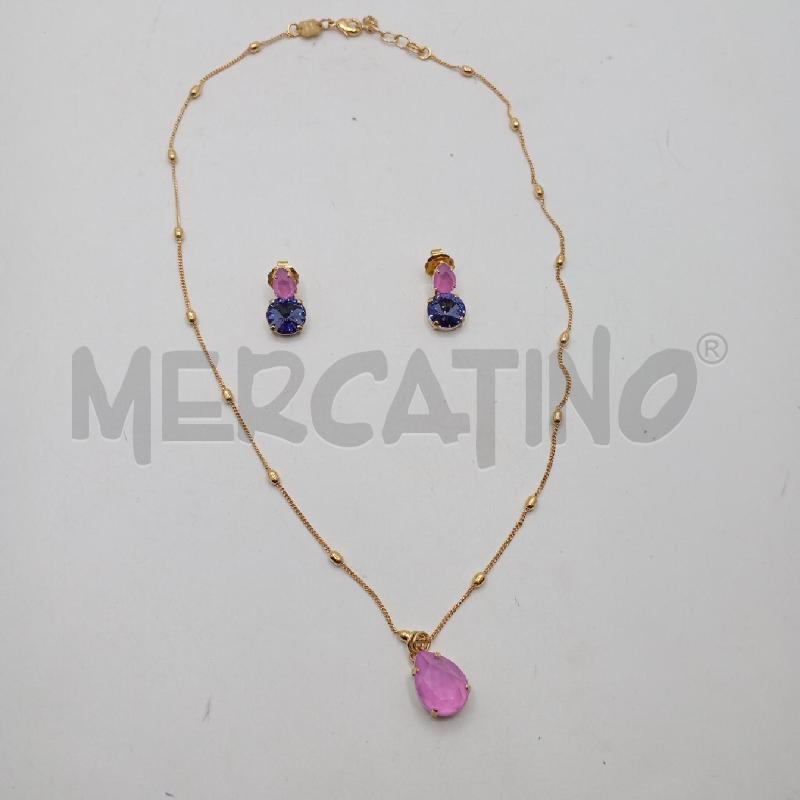 COLLANA PAVIE + ORECCHINI STRASS RS VI  | Mercatino dell'Usato Roma viale tirreno 1