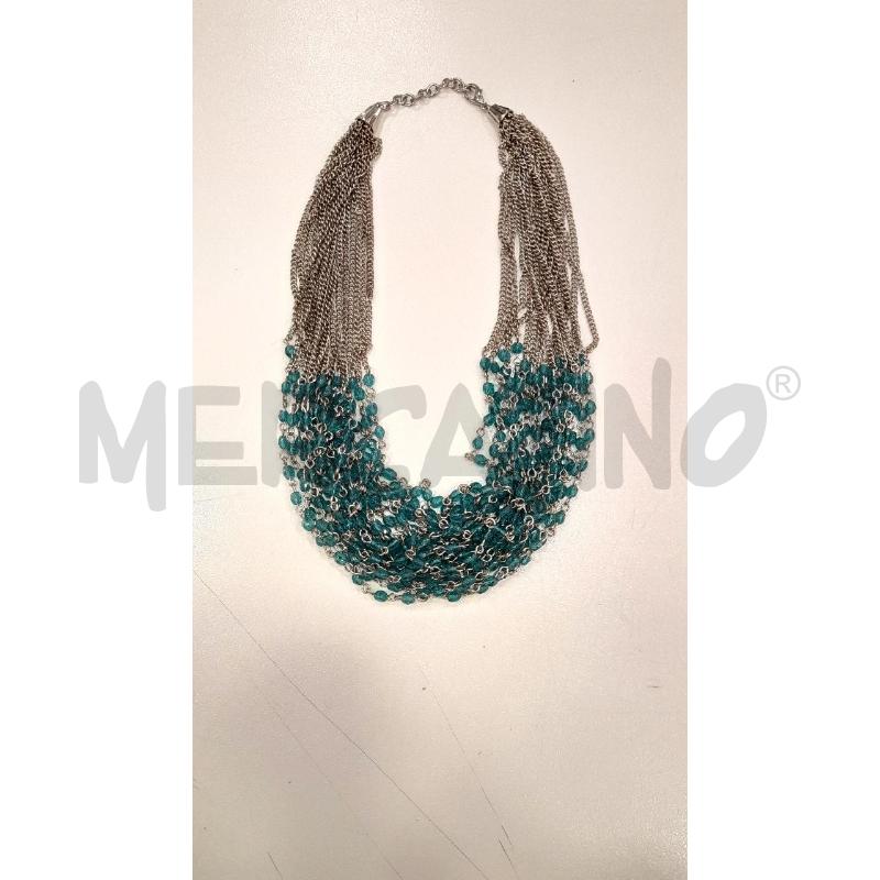 COLLANA PIU FILI PERLINE CE CATENINE GR  | Mercatino dell'Usato Roma viale tirreno 1