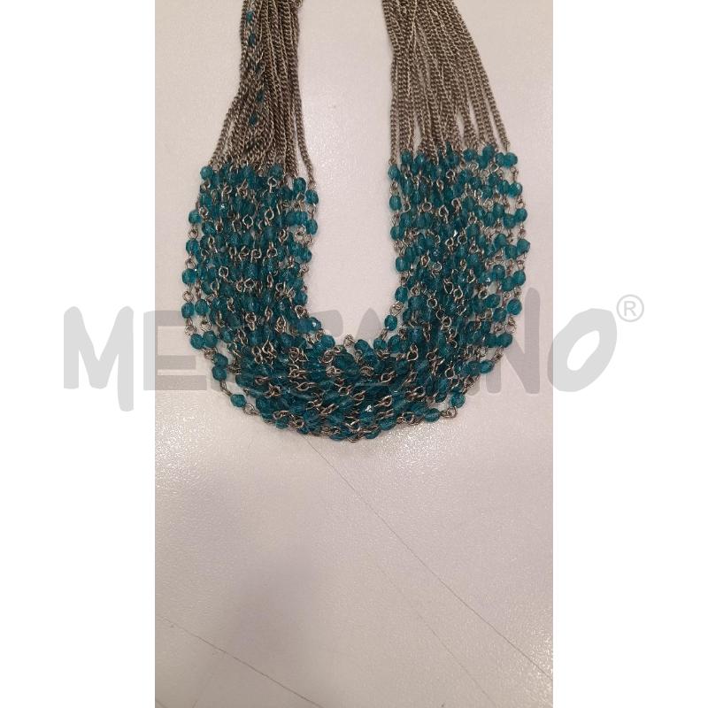 COLLANA PIU FILI PERLINE CE CATENINE GR  | Mercatino dell'Usato Roma viale tirreno 2