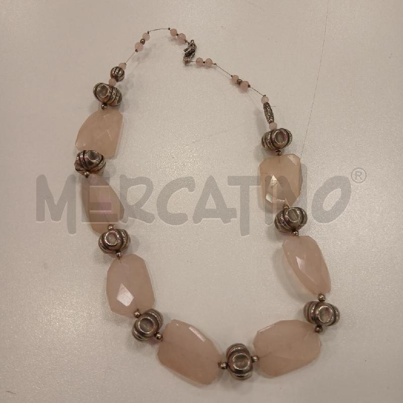 COLLANA QUARZO ROSA  | Mercatino dell'Usato Roma viale tirreno 1
