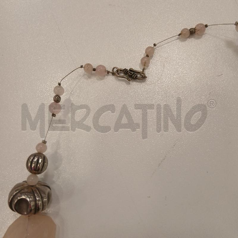 COLLANA QUARZO ROSA  | Mercatino dell'Usato Roma viale tirreno 3