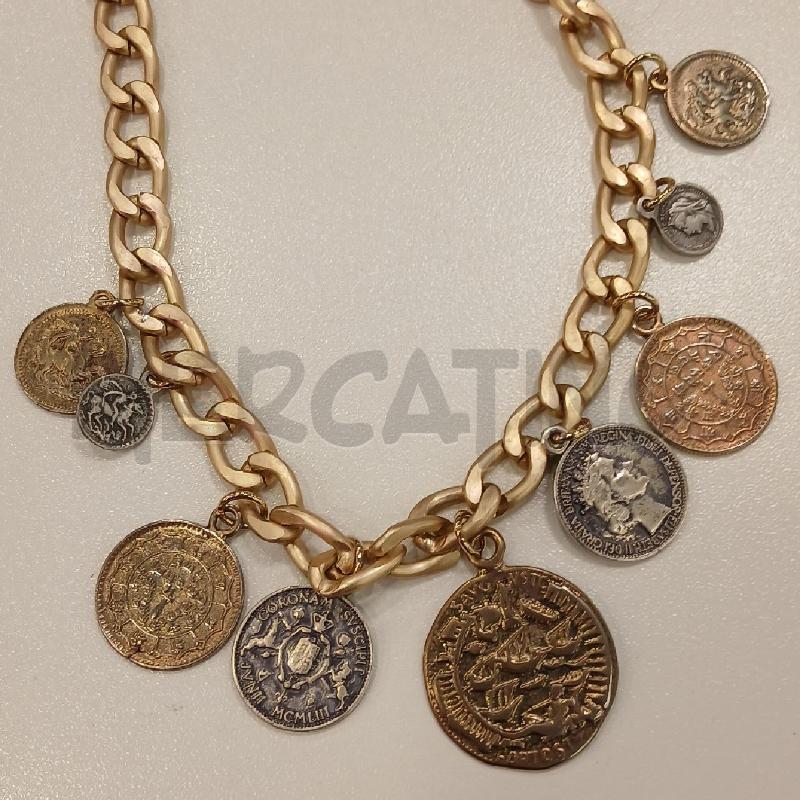COLLANA RUSH CATEBNA MONETE PEND  | Mercatino dell'Usato Roma viale tirreno 2