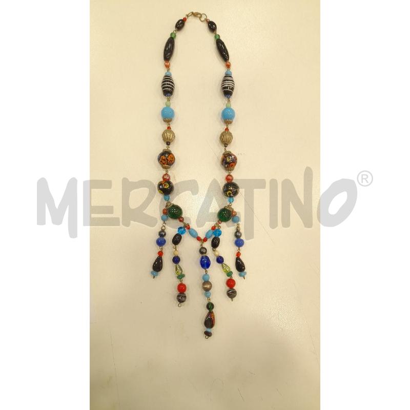 COLLANA SFERE TUBICINI VETRO MURRINA COL | Mercatino dell'Usato Roma viale tirreno 1
