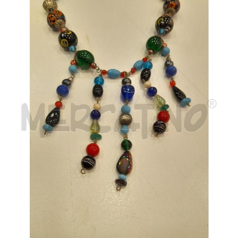 COLLANA SFERE TUBICINI VETRO MURRINA COL | Mercatino dell'Usato Roma viale tirreno 2
