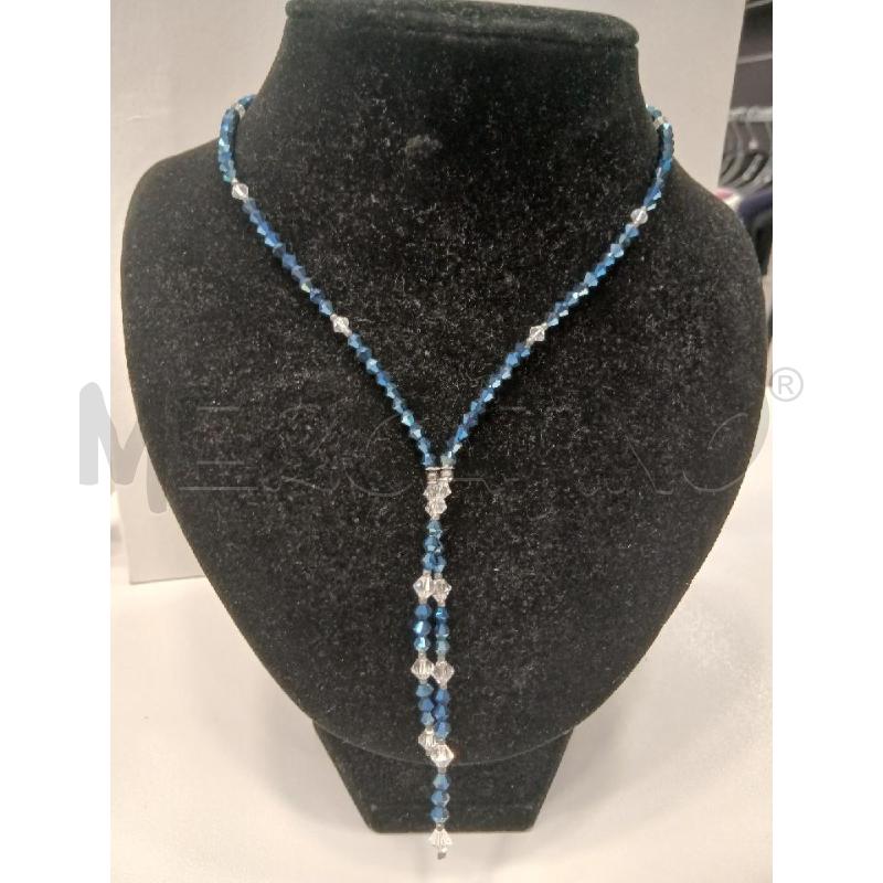 COLLANA SWAROVSKI PERLINE BL ARGENTO | Mercatino dell'Usato Roma viale tirreno 1