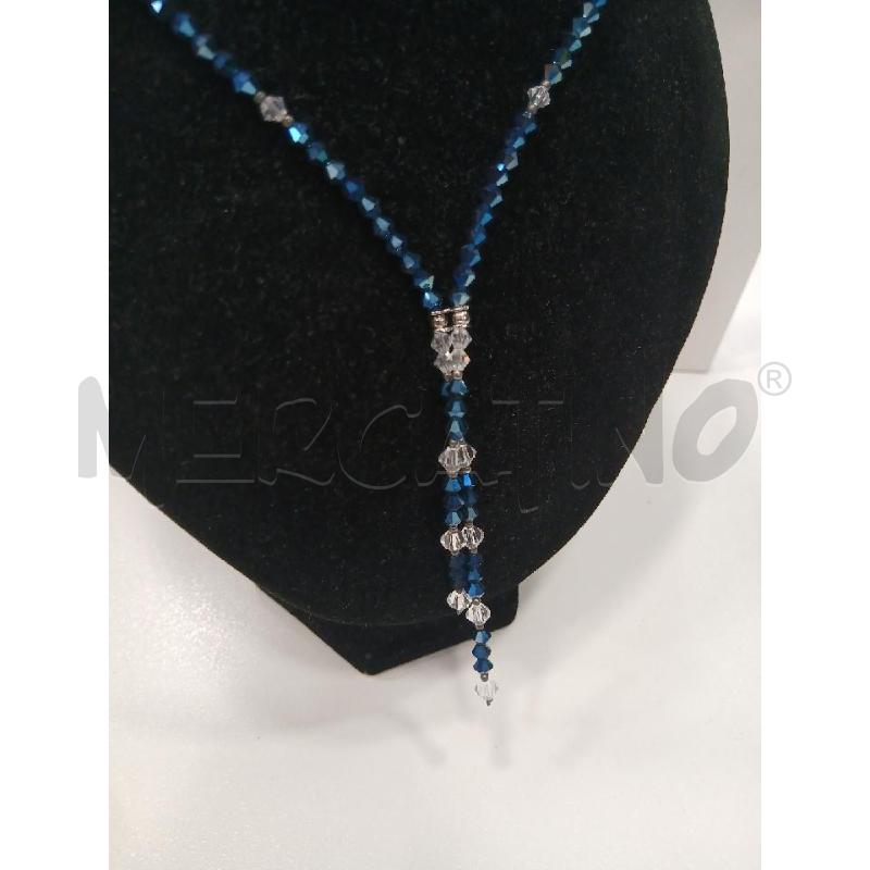 COLLANA SWAROVSKI PERLINE BL ARGENTO | Mercatino dell'Usato Roma viale tirreno 2